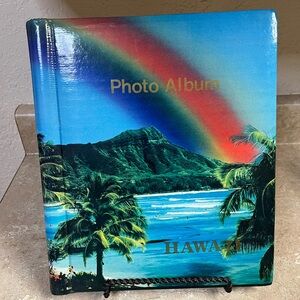 Vintage Hawaiian Photo Album with Rainbow Cover